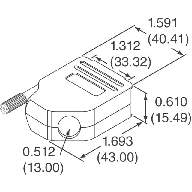 953-015-030R121 NorComp Inc.  Capots de connecteurs D-Sub en forme de D